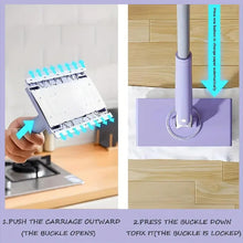 Automatic Cloth Changing Mini Mop with Push Pull Cloth Changing Handle (1 Pc) - justgrabit.in | Just Grab It