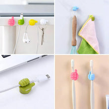 Thumb Cable Clips, Multi - Color Cord Organizer for Home, Office, Car (10 Pc Set) - Justgrabit Inc.