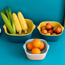 Plastic Washing Bowl & Strainer Basket for Kitchen (Set of 2) - justgrabit.in | Just Grab It