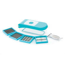 Ganesh 7 in 1 Plastic Vegetable Dicer, Blue - Justgrabit Inc.