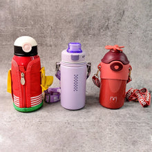 Stainless Steel Water Bottles 500 ML Approx (Mix Design & Color / 1 Pc) - Justgrabit Inc.