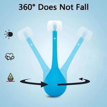 Soft Bristle 3 - Sided Training Toothbrush – Inverted Silicone Head for Kids (Ages 2 - 12, 1 Pc) - justgrabit.in | Just Grab It