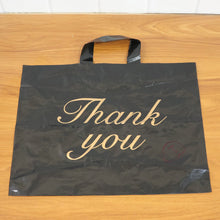 Premium Black Thank You Printed Plastic Carry Bag 30 × 39 Cm (1 Pc) - justgrabit.in | Just Grab It