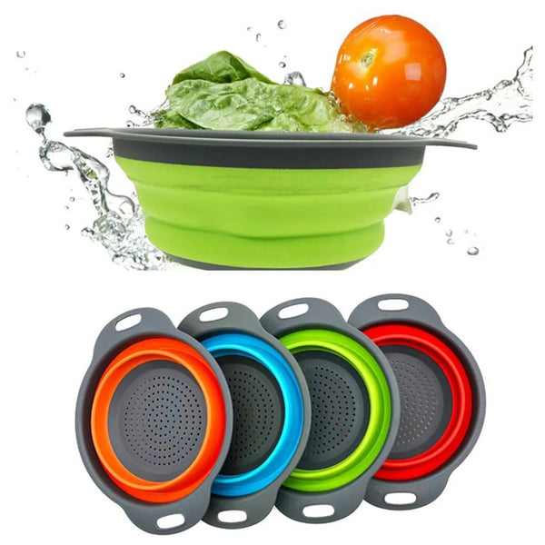 Round Sili Strain used in all kinds of household and official kitchen purposes as a Foldable utensil. - Justgrabit Inc.