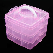 Versatile 18 - Grid 3 - Layer Transparent Plastic Organizer Box with Adjustable Dividers for Jewelry & Fishing Hooks - justgrabit.in | Just Grab It