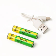 AAA Rechargeable 800 mWh Batteries With Recharging Cable (2 Pc Set) - Justgrabit Inc.