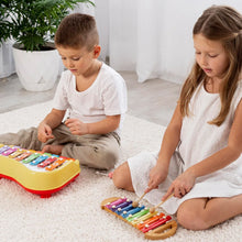 2 in 1 Baby Piano Xylophone Toy for Toddlers, 5 Multicolored Key Keyboard Xylophone Piano, Preschool Educational Musical Learning Instruments Toy for Baby Kids Girls Boys 3+ Years (1 Pc) - Justgrabit Inc.