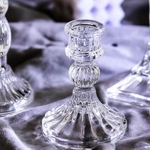 Elegant Crystal Glass Candle Holder Stand (1 Pc) - justgrabit.in | Just Grab It