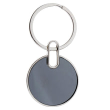 Sleek Black Round Metal Keychain (1 Pc) - justgrabit.in | Just Grab It
