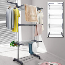 Premium Heavy Duty Stainless Steel 3 Layer Foldable Cloth Drying Stand (1 Set / With Color Box) - justgrabit.in | Just Grab It