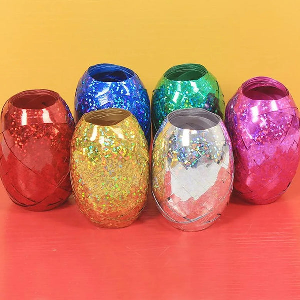 Curling Balloon Ribbon Roll for Gifts, Balloons & Crafts Pack of 6 (Multicolor) - Justgrabit Inc.