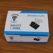 Medium Size Heavy - Duty Black Binder Clips Set (32 mm, 12 Pc) - justgrabit.in | Just Grab It