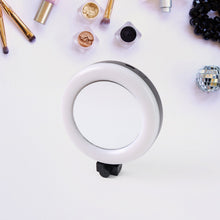 Rechargeable LED Makeup Mirror with Ring Light (1 Pc) - justgrabit.in | Just Grab It
