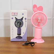 Cute Cartoon Design Rechargeable Mini Handheld Fan (1 Pc) - justgrabit.in | Just Grab It