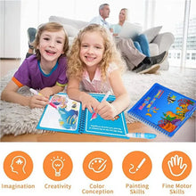 Magic Water Quick Dry Book Water Coloring Book Doodle with Magic Pen Painting Board - Justgrabit Inc.