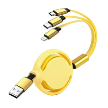 3 in 1 Retractable Charger Charging Cable (1 Pc / Mix Color) - justgrabit.in | Just Grab It