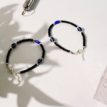 Adjustable Black Bead Evil Eye Protection Bracelet Set (2 Pc) - justgrabit.in | Just Grab It