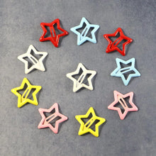 Metal Printed Star Shape Hair Clips (10 Pcs Set) - Justgrabit Inc.