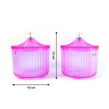 Plastic Luxury Transparent Dry Fruit Storage Jars (2 Pc) - justgrabit.in | Just Grab It