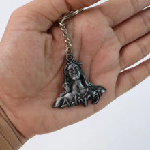 Adiyogi Shiva Face Metal Keychain (1 Pc) - justgrabit.in | Just Grab It