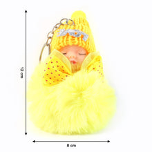 Cute Doll Plush Keychain with Soft Fur Ball (1 Pc) - justgrabit.in | Just Grab It
