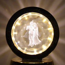 Radhe Krishna Crystal Ball Night Light – 1 Pc - justgrabit.in | Just Grab It