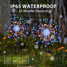 Solar Powered Multicolor Starburst Firework Garden Light Set (2 Pc / 150 LED) - justgrabit.in | Just Grab It