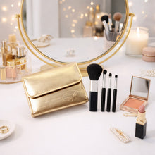 4 in 1 Professional Makeup Brush Set with Premium Storage Pouch (1 Pc) - justgrabit.in | Just Grab It