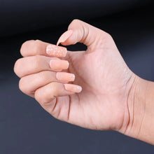 Elegant Nude Glossy Artificial Nail Tips fake nails (24 Pc Set) - justgrabit.in | Just Grab It