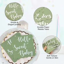 Hello Sweet Baby Party Paper Napkins (31 x 31 cm / 24 Pc) - justgrabit.in | Just Grab It