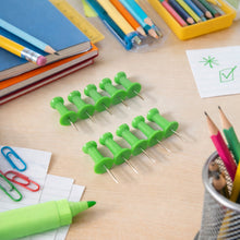 Green Plastic Push Pins Thumb Tacks for Notice Board (10 Pc) - justgrabit.in | Just Grab It