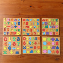 Wooden Learning Puzzle Board - (Mix Design / 1 Pc) - Justgrabit Inc.