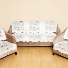 Elegant Leaf - Pattern Sofa Runner - (Set / 230x28 Inch) - justgrabit.in | Just Grab It