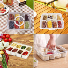 6 - Compartment Fridge Storage Box with Lid - justgrabit.in | Just Grab It