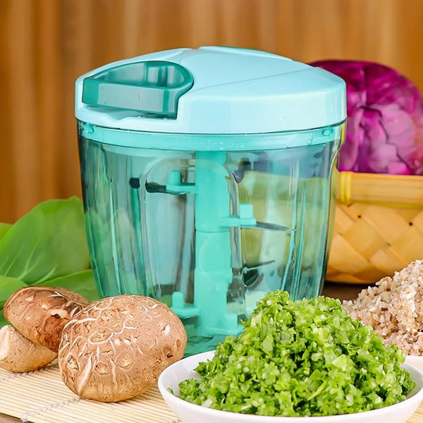 Manual Stainless Steel Vegetable Chopper – Compact, Extra Sharp with 5 Blades - Justgrabit Inc.