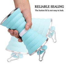 Silicone Collapsible Water Bottle for Camping & Sports (BPA Free, Leak Proof) - justgrabit.in | Just Grab It