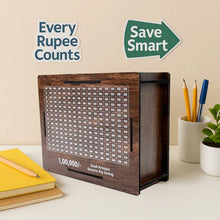 Big Wooden Savings Challenge Money Bank / Piggy Bank - (1 Pc) - justgrabit.in | Just Grab It