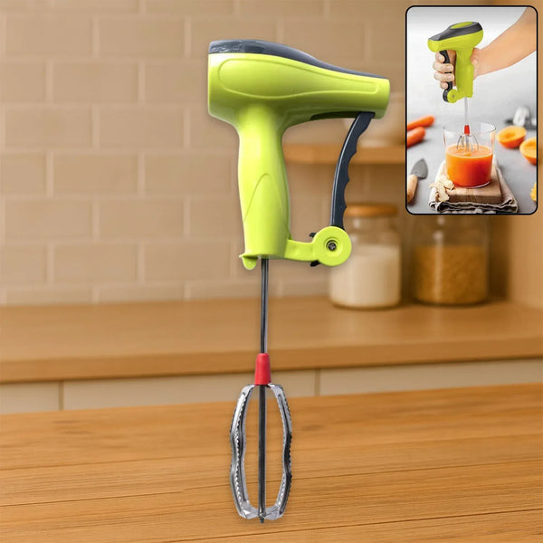 Power Free Manual Hand Blender with Stainless Steel Blades, Milk Lassi Maker, Egg Beater Mixer Rawai - justgrabit.in | Just Grab It
