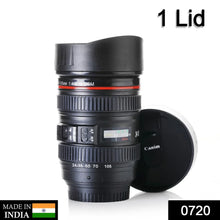 Camera Lens Shaped Coffee Mug Flask With Lid - Justgrabit Inc.