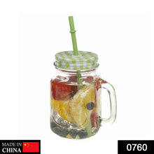 Drinking Cup / Glass / Mug Mason Jar with Handle & Straw - Justgrabit Inc.