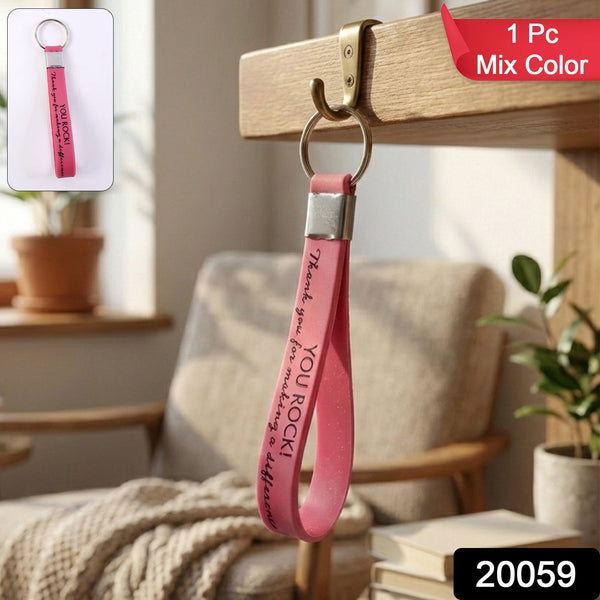 Motivational Silicone Wrist Strap Keychain (1 Pc, Mix Color) - justgrabit.in | Just Grab It