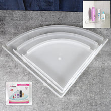 Bathroom Plastic Corner Shelf Rack Set for Wall Number of Shelves (3 Pcs Set) - justgrabit.in | Just Grab It