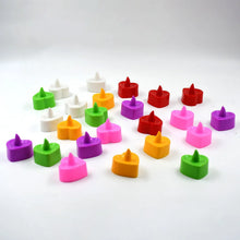 Heart Shape Battery Operated Tea Light LED Candles, for Decoration Use, Diwali (24 Pc Set) - justgrabit.in | Just Grab It