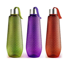 Plastic Fridge Water Bottle Set With Steel Finish Cap (3 Pieces 1 litre) - Justgrabit Inc.