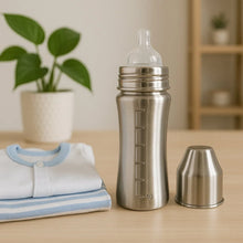 Ganesh Stainless Steel Baby Feeding Bottle, Milk Bottle for New Born / Infants / Toddler Up to 3 Years, BFA Free (250 ML Approx) - Justgrabit Inc.