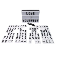 Black Mini A6 Magnetic Cinematic Light Box with 82 Characters and 10 Emojis (1 Set) - justgrabit.in | Just Grab It