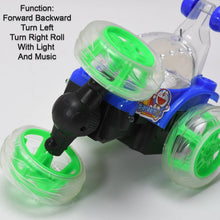 Rechargeable 360° Stunt Remote Control Car with 3D Lights & Music for Kids - justgrabit.in | Just Grab It