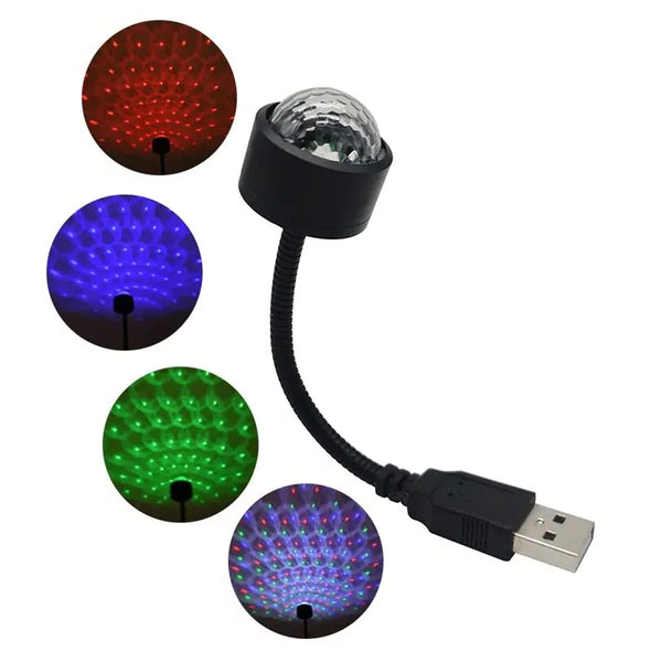 USB Star Projector & Disco Ball Light for Car & Bedroom Decor - justgrabit.in | Just Grab It