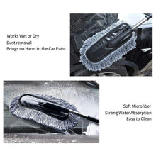Car Duster, Long Retractable / Soft / Non - Slip / Handle Multipurpose Microfiber Wash Brush Vehicle Interior and Exterior Cleaning Kit with for Car, Boats or Home - justgrabit.in | Just Grab It