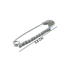 Decorative Silver Finish Safety Pin Brooch Set (12 Pc Set) - justgrabit.in | Just Grab It